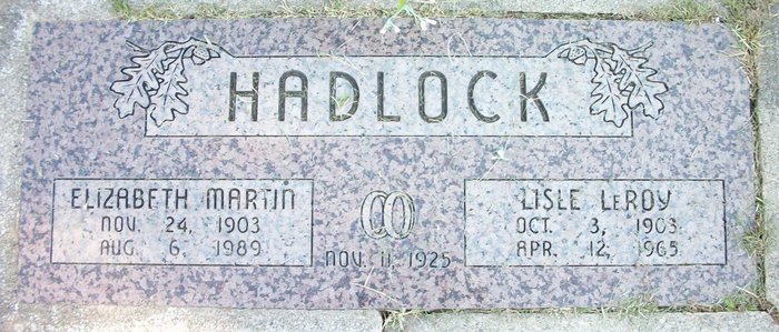 Hadlock LL Grave